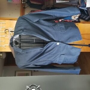 Navy blue blazer w1button & 2 front pockets by Attention size 16